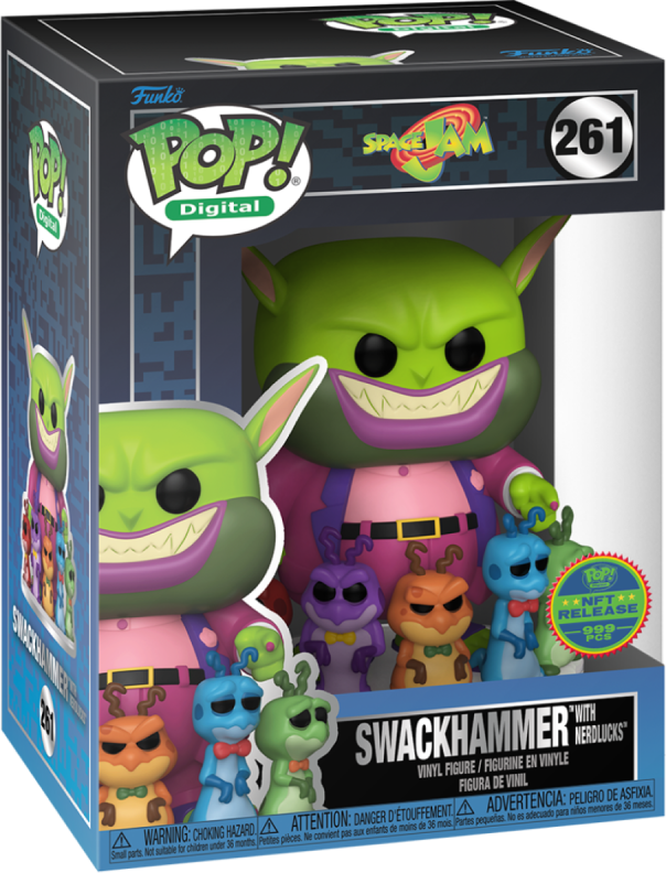 PREORDER (Arrival Q4 2024) SPACE JAM X FUNKO SERIES 1 [Physical Item Only]: Pop! Digital NFT Release LE999 [Grail] SWACKHAMMER™ WITH NERDLUCKS™ #261