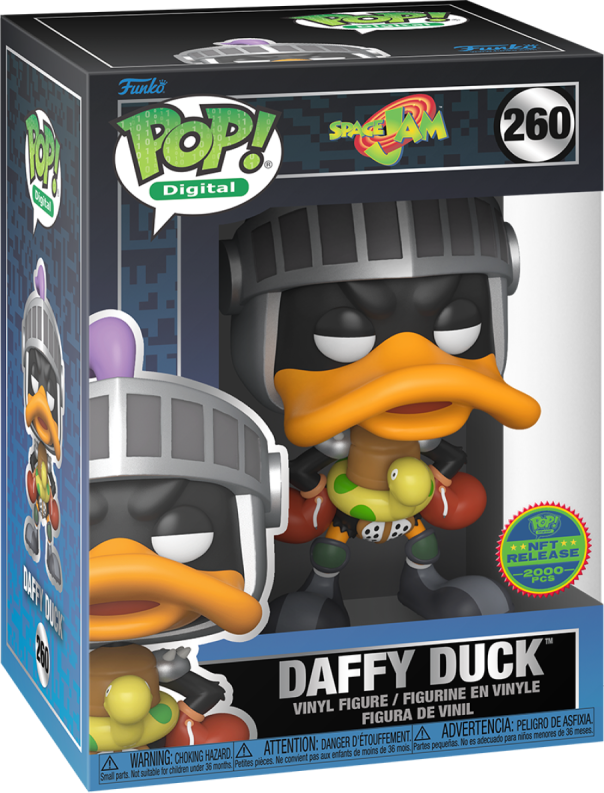 PREORDER (Arrival Q4 2024) SPACE JAM X FUNKO SERIES 1 [Physical Item Only]: Pop! Digital NFT Release LE2000 [Legendary] DAFFY DUCK™ #260