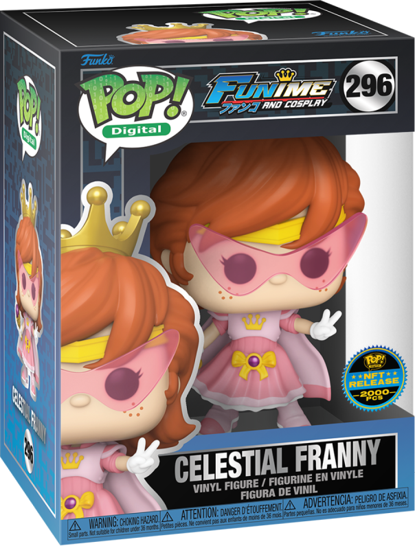 PREORDER (Arrival Q4 2024) FUNKO PRESENTS FUNIME AND COSPLAY SERIES 1 [Physical Item Only]: Pop! Digital NFT Release LE2000 [Legendary] CELESTIAL FRANNY #296