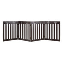 24 Inch Folding Wooden Freestanding Pet Gate Dog Gate with 360¬∞ Hinge