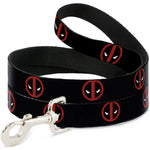 Dog Leash - Deadpool Logo Black/Red/White