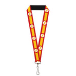 Lanyard - 1.0" - The Flash Logo7 Stripe Red White Yellow