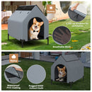 Large/Middle/Small Outdoor Elevated Pet House with Ventilated Windows
