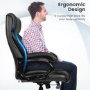 Big & Tall 400lb PU Leather Massage Office Chair-Black