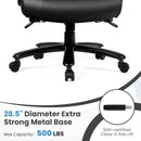 Big & Tall 400lb PU Leather Massage Office Chair-Black