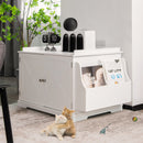 Large Wooden Cat Litter Box Enclosure with the Storage Rack