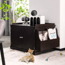 Large Wooden Cat Litter Box Enclosure with the Storage Rack