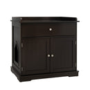 Wooden Cat Litter Box Enclosure with Drawer Side Table Furniture