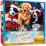 Sparkle & Shine - Santa Paws 500 Piece Glitter Jigsaw Puzzle