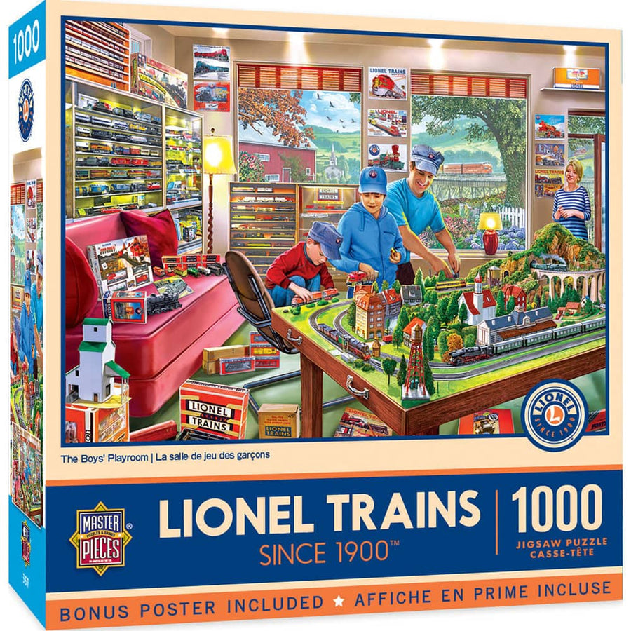 Lionel Trains - The Boy's Playroom 1000 Piece Jigsaw Puzzle