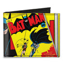 Canvas Bi-Fold Wallet - Classic BATMAN Issue #1 Robin & Batman Logo CLOSE-UP Cover Pose