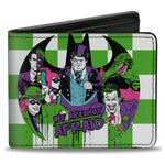 Bi-Fold Wallet - Batman 6-Villains Group Pose Checker Green White