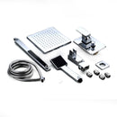 8 Inch LED Rainfall Shower head Arm Control Valve Handspray Shower Faucet Set