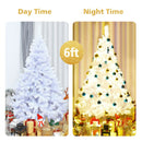 6' / 7.5' / 9' Hinged Artificial Christmas Tree with Metal Stand