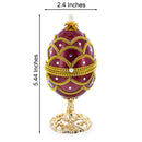 Real Eggshell Royal Inspired Musical Easter Egg 5.4 Inches