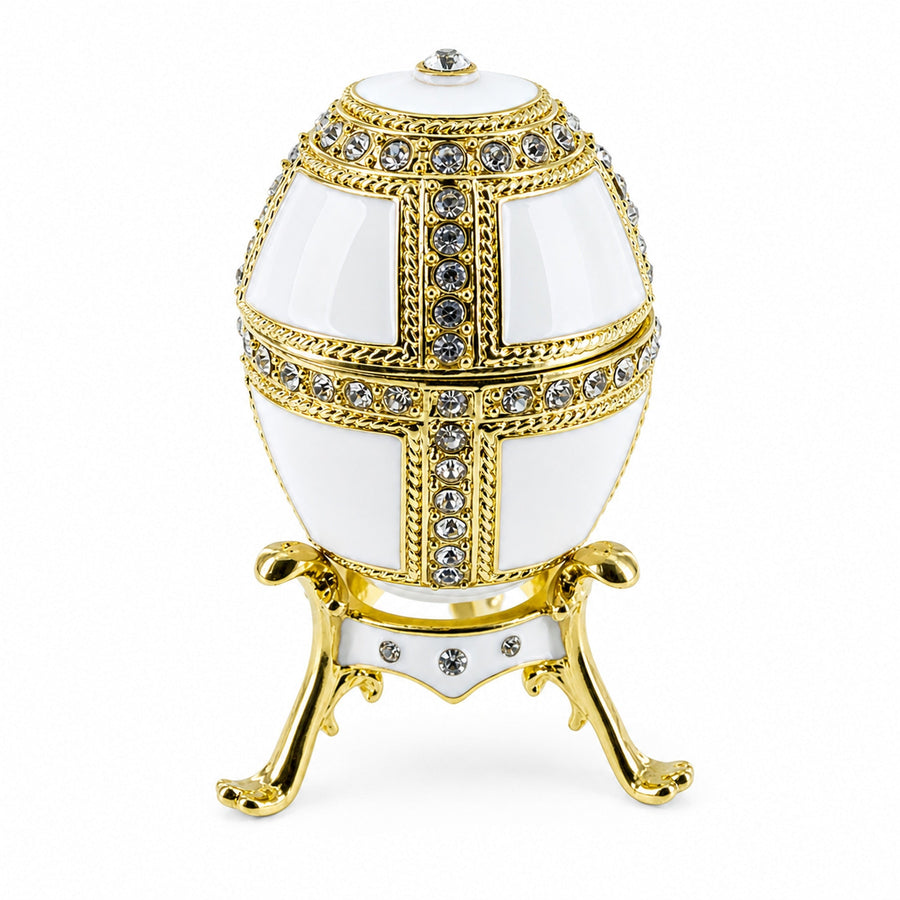 1890 Danish Palaces Royal Imperial Easter Egg in White