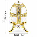 1890 Danish Palaces Royal Imperial Easter Egg in White
