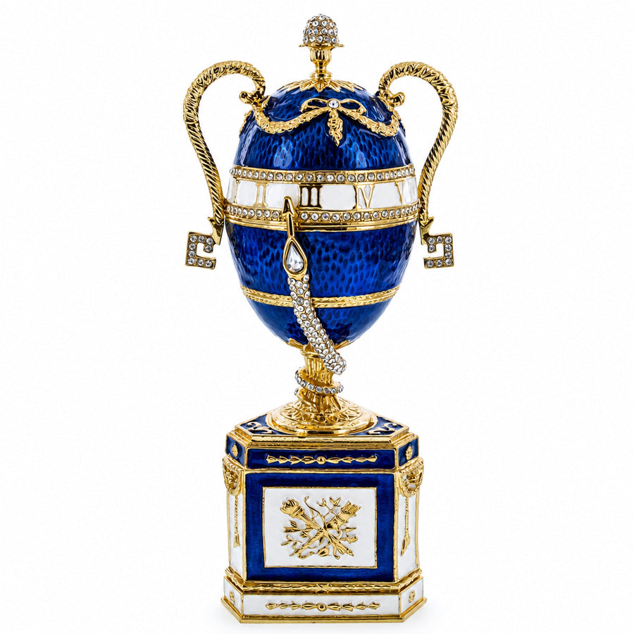 1895 Blue Serpent Clock Musical Royal Imperial Easter Egg