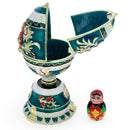 Enameled Nesting Doll Easter Egg Figurine
