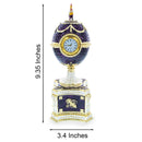 1904 Kelch Chanticleer Royal Imperial Musical Easter Egg in Purple Enamel
