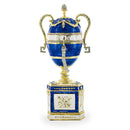 1895 Blue Serpent Clock Royal Imperial Easter Egg 7 Inches