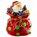 Santa in Gifts Bag Trinket Box Figurine