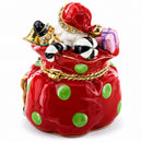 Santa in Gifts Bag Trinket Box Figurine