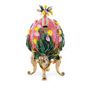 1898 Lilies of the Valley Royal Imperial Metal Easter Egg in Pink