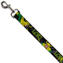 Dog Leash - LOKI in Action Black/Gray/Yellow/Green