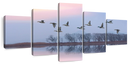 Pink Sky Over Ducks Wall Art