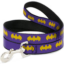 Dog Leash - Batman Signal Purple/Yellow