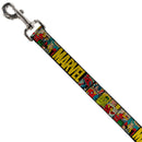 Dog Leash - MARVEL/Retro Comic Panels Black/Yellow