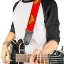 Guitar Strap - Wonder Woman Logo Red