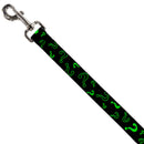 Dog Leash - Question Mark Scattere2 Black/Neon Green