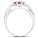 1.54 Carat Genuine Ruby .925 Sterling Silver Ring
