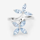 1.54 Carat Genuine Aquamarine .925 Sterling Silver Ring