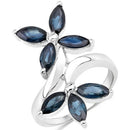 1.75 Carat Genuine Blue Sapphire .925 Sterling Silver Ring