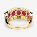 1.74 Carat Genuine Ruby and White Diamond .925 Sterling Silver Ring