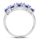 2.65 Carat Genuine Tanzanite .925 Sterling Silver Ring