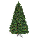 7.5 ft Artificial Christmas Tree with LED Lights and Pine Cones