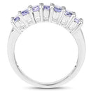 1.19 Carat Genuine Tanzanite .925 Sterling Silver Ring