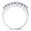 1.54 Carat Genuine Tanzanite .925 Sterling Silver Ring