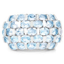 5.51 Carat Genuine Blue Topaz .925 Sterling Silver Ring