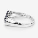 2.60 Carat Genuine Blue Sapphire .925 Sterling Silver Ring