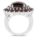 9.90 Carat Genuine Garnet .925 Sterling Silver Ring