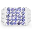 1.75 Carat Genuine Tanzanite .925 Sterling Silver Ring
