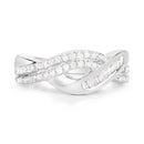 0.47 Carat Genuine White Diamond .925 Sterling Silver Ring