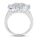 3.57 Carat Genuine  Blue Topaz .925 Sterling Silver Ring