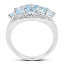 2.50 Carat Genuine  Blue Topaz .925 Sterling Silver Ring