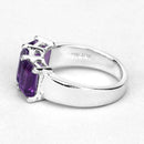 2.85 Carat Genuine Amethyst .925 Sterling Silver Ring